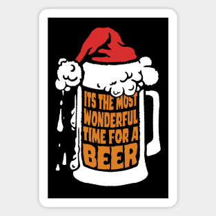 Its The Most Wonderful Time For A Beer funny christmas shirt for poeple who love christmas and drinking beer on christmas Magnet